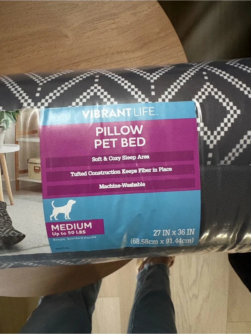 Vibrant Life Gray Pillow Pet Bed - Medium
